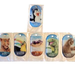 6 Bible Buddies Memory Verse Dog Tags Scripture Pendants For Key Chain Necklace